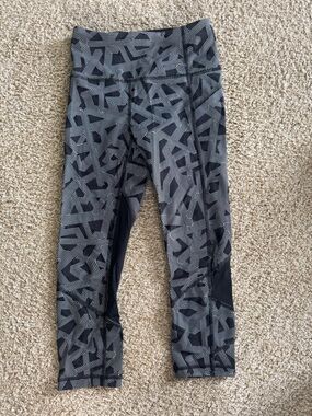 lululemon athletica Black and Gray Patterned Leggings
